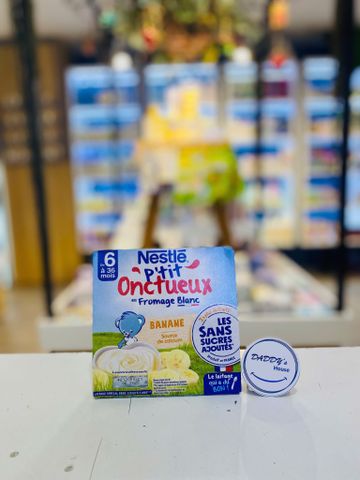 Sữa chua phô mai Nestle P'tit Onctueux - Chuối (4x90g)