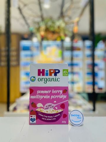 Bột cháo ngũ cốc hữu cơ Hipp Baby vị quả mọng từ 10 tháng - UK (200g)