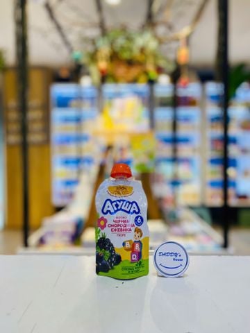 Trái cây nghiền vị việt quất, mâm xôi đen Agusha 6th (80g)