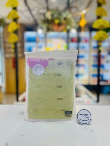 Set 5 khăn sữa Nous Muslin màu xanh (30 x 30cm)