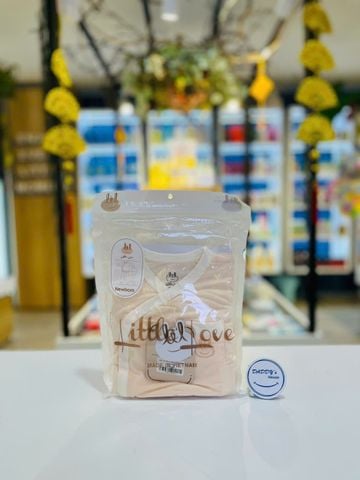 Bộ cài lệch Smoothy màu hồng Little Love (NB)