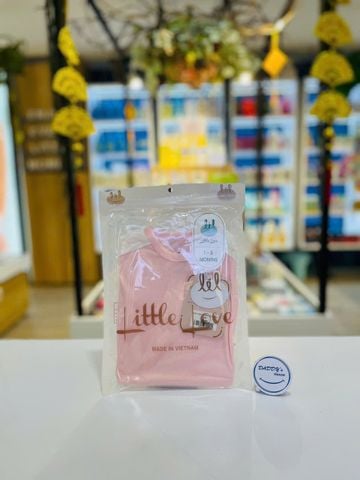 Bộ Body chip vải thun tăm màu hồng Little Love (1 - 3th)