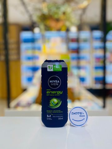 Sữa tắm gội Nivea Men Energy 3 in 1 - Đức (250ml)
