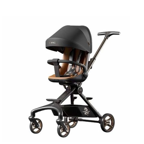 Xe đẩy Vinng Q11 có kèm quạt mini (Màu nâu đen)