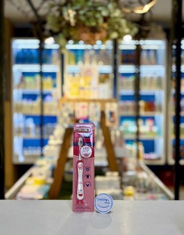 Bàn chải đánh răng Chicco Hà Mã hồng (3-6 tuổi)