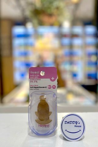 Núm ty I-Byeol Nano Silver cổ hẹp size + (3 - 24 tháng) (set 2cái)