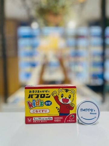 Bột trị cảm lạnh, cảm cúm Paburon Kids S từ 1 - 10 tuổi (12 gói)