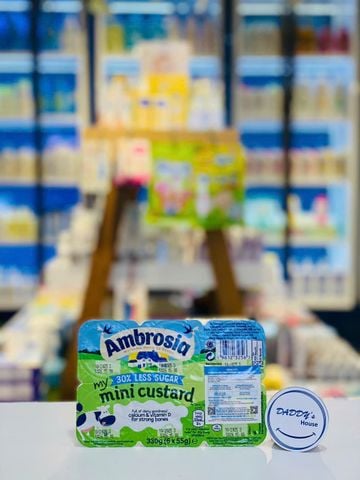 Váng sữa Ambrosia mini custard 30% less sugar 6th (6 x 55g)