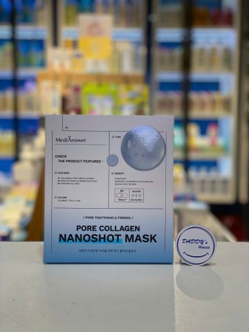 Mặt nạ MediAnswer Pore Collagen Nano Shot (5 miếng)