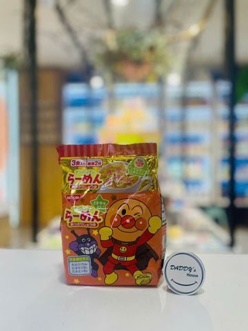 Mì Anpanman Nissin vị thịt, nước tương (3 gói)
