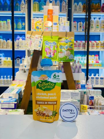 Nui ống, thịt gà & đậu hà lan nghiền Rafferty's Garden 6th (120g)