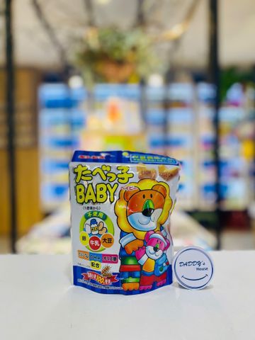 Bánh quy sữa hình thú bổ sung DHA Ginbis (Túi zip 63g)