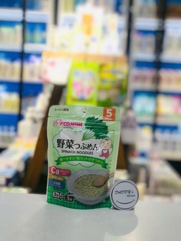 Mì somen cắt vụn Kid&Mama vị rau bina 5 tháng - NK (80g)