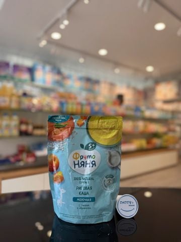 Bột ăn dặm Fruto vị sữa, bí đỏ, mơ 5th (200g)