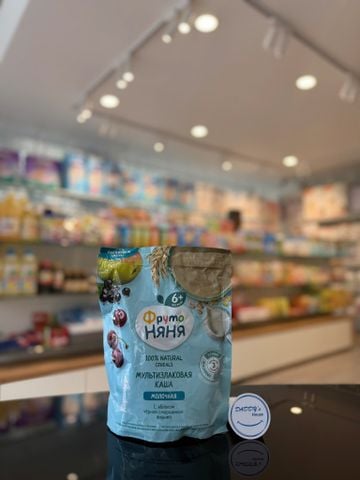 Bột ăn dặm Fruto vị yến mạch, táo, việt quất, cherry 6th (200g)