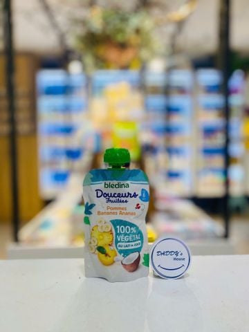 Sữa chua dừa Bledina Douceurs vị dứa, táo, chuối 6th (90g)