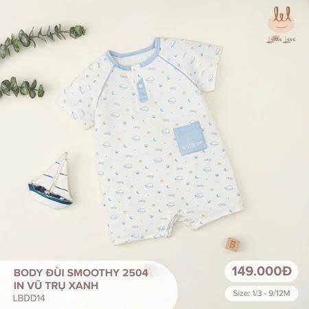 Body đùi Smoothy Little Love - Hình vũ trụ xanh (1-3m)