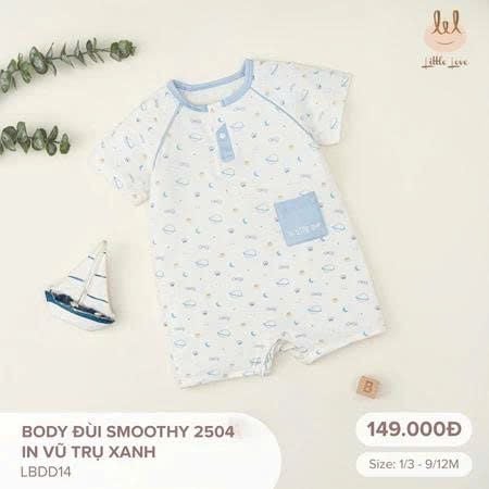 Body đùi Smoothy Little Love - Hình vũ trụ xanh (3-6m)