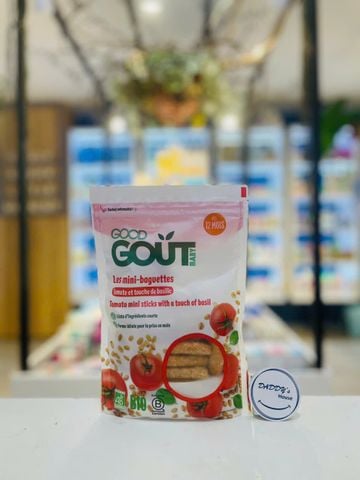 Bánh mì hữu cơ mini với cà chua và húng quế Good Gout (70g)