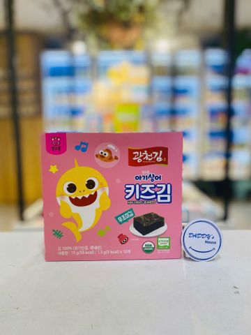 Rong biển ăn liền hữu cơ Pink Fong tách muối bé 8 tháng (15g)