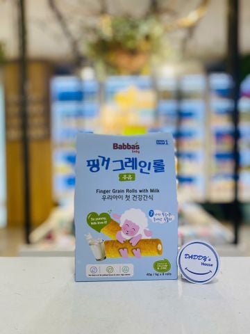Bánh ống ngũ cốc Babba’s baby vị sữa bé 8 tháng (40g)