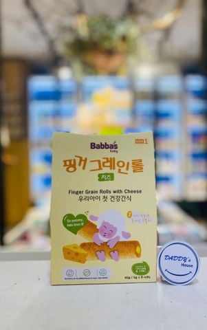 Bánh ống ngũ cốc Babba's baby vị phô mai bé 8 tháng (40g)