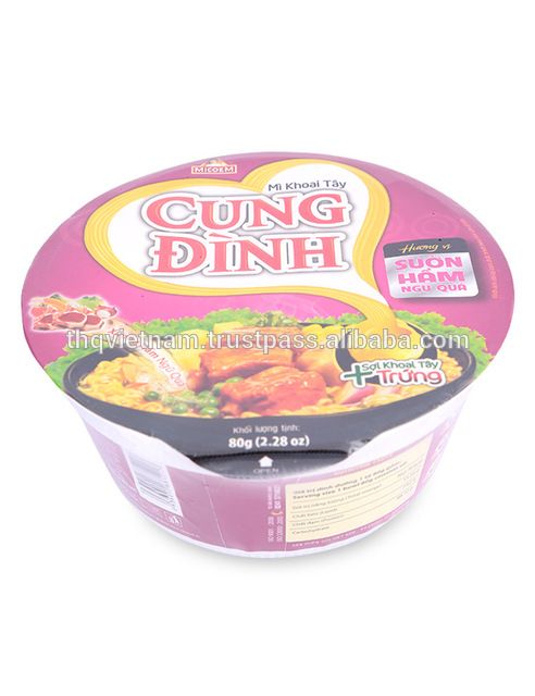 NDI- Mì ly sườn hầm ngũ quả Cung Đình 80g - Stewed Rib & 5 Fruits Noodle (Bowl)