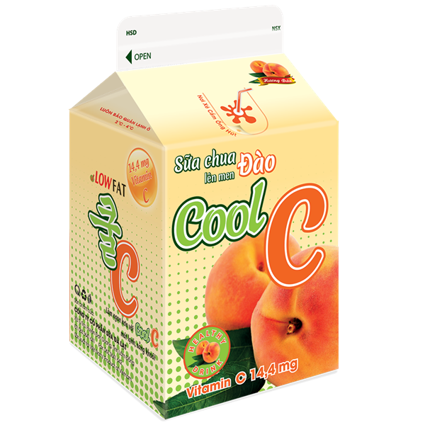 DY- Peach Flavor Drinking Yogurt Dalatmilk 180ml