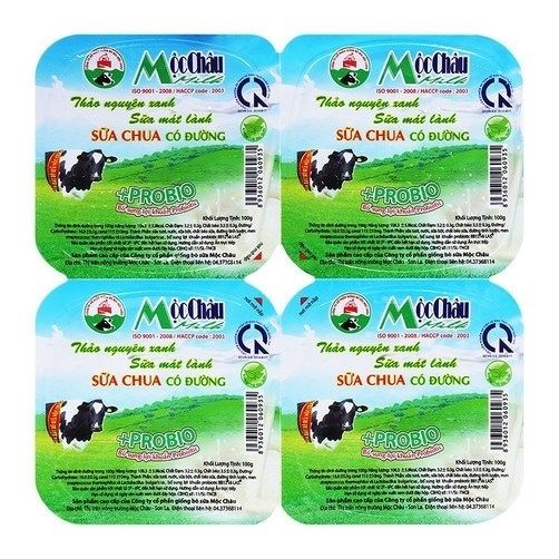 DY-Sữa chua. Sweetened Yogurt Mộc Châu Milk 100g ecp