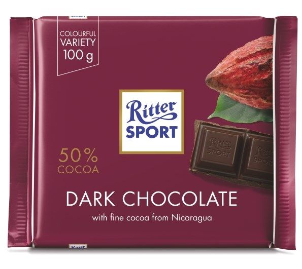 CH-Dark 50% Cocoa Chocolate Ritter Sport 100g