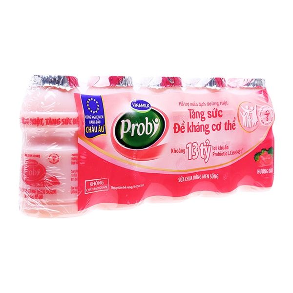 DY- Strawberry Flavor Drink Yogurt Probi Vinamilk 5*65ml