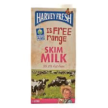 DA.M P- sữa tươi không béo Harvey 1L - Skim Milk UHT Fresh 1L ( box )