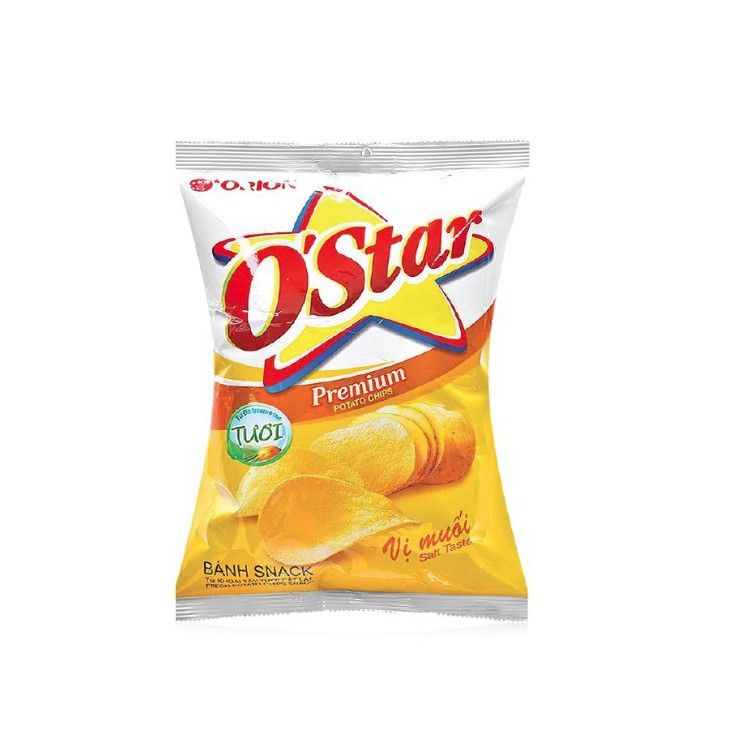 PC.S- BÁNH KHOAI TÂY VỊ TỰ NHIÊN O'STAR 63G - NATURAL SALT POTATO CHIPS (PACK)