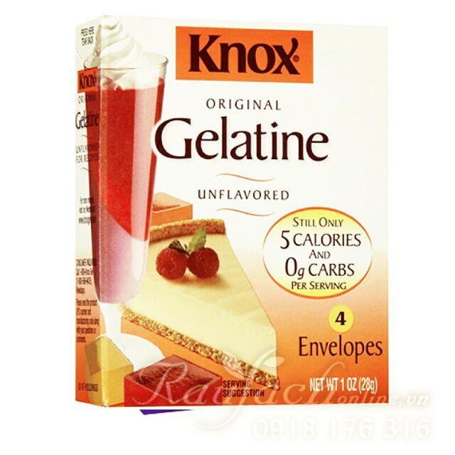 FL- Bột gelatin Knox 28g - Gelatin Knox Flour 28g (Box)