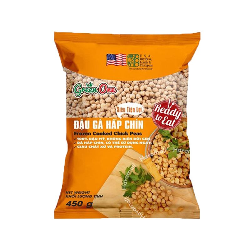 VEF- Frozen Cooked Chick Peas Green One 450g T3