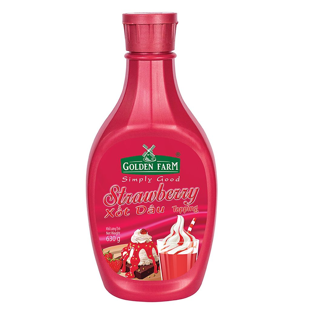 DA.W- Strawberry Topping Golden Farm 630g T3