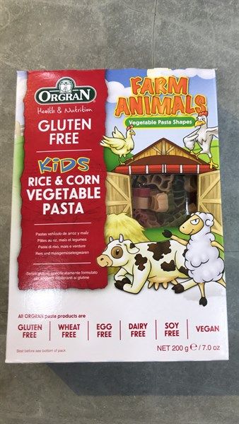 P- Nui hình Orgran 200g - Rice&Corn Vegetable Pasta Gluten Free Orgran 200g (Box)