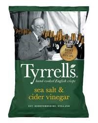 PC.S- Bánh khoai tây muối vị giấm Tyrells 40g - Sea Salt & Cider Vinegar Snack  (Pack)