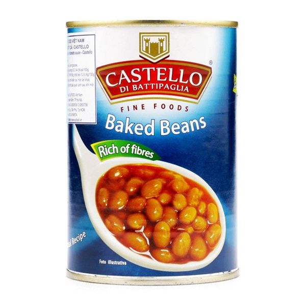 VET- Baked Beans In Tomato Sauce Castello 400g T10
