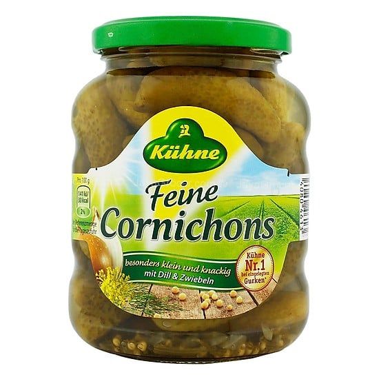 PK- dưa chuột bao tử ngâm kuhne - Pickled Baby Cucumber Kuhne 330g ( jar )