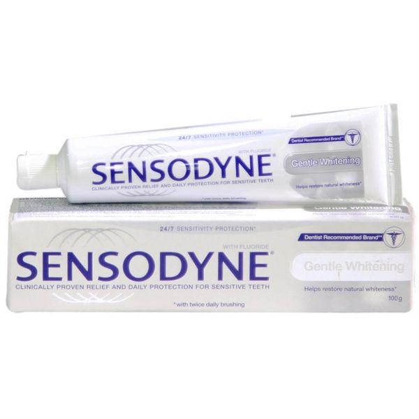 PU.PC- Kem đánh răng giảm ê buốt trắng răng - Gentle Whitening Toothpaste Sensodyne 100g ( Box )