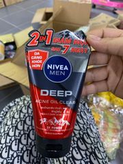 PU- Face Cleansing Deep Acne Oil Clear Nivea Men 100ml T5