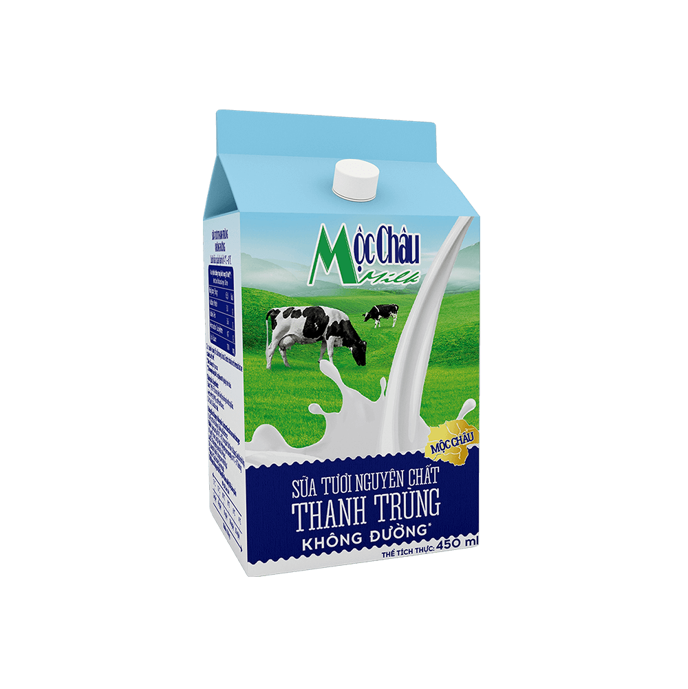 DA.M.P- Pasteurized Fresh Milk Mộc Châu Milk 450ml T7