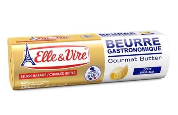 DA.B- Bơ lạt Elle Vire Gourmet 250g - Elle Vire unsalted gourmet butter 250g ( pack )