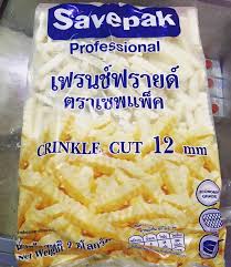 VEF- Khoai tây thẳng 12mm - French Fries Crinkle Cut 12mm Savepak 2Kg ( pack )