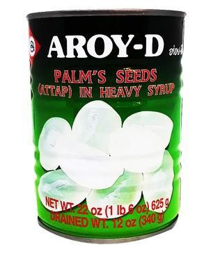 FRT- Hạt đác Aroy-D 625g - Palm's Seed In Heavy Syrup ( tin )