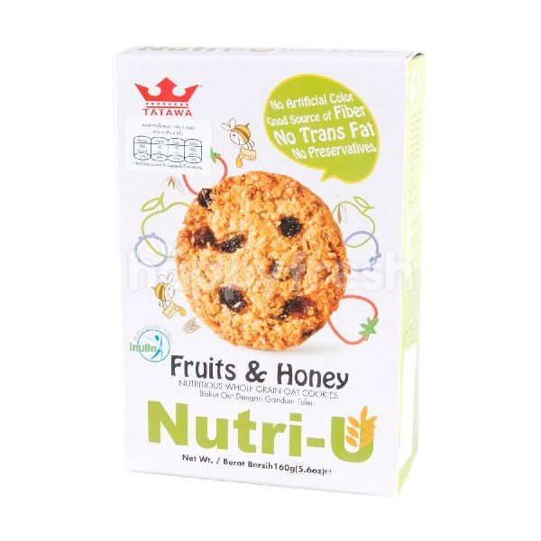 PC.B- Bánh quy trái cây mật ong - Fruits&Honey Nutri-U Tatawa 160g ( Box)