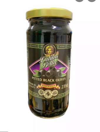 PK- Pitted Black Olives Latino Bella 235g
