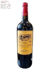 WI.R-Rượu. Red Wine Chales Gary 750ml 13.5%