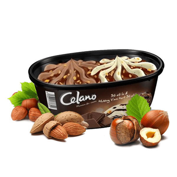 IC- Chocolate Almond Ice Cream Celano 400ml ( Box ) - only sale in Nha Trang